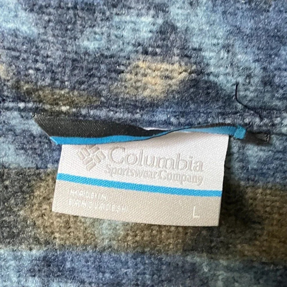 Columbia Southwestern  Geometric 1/2 Zip Sweater Mens Large - Picture 4 of 7